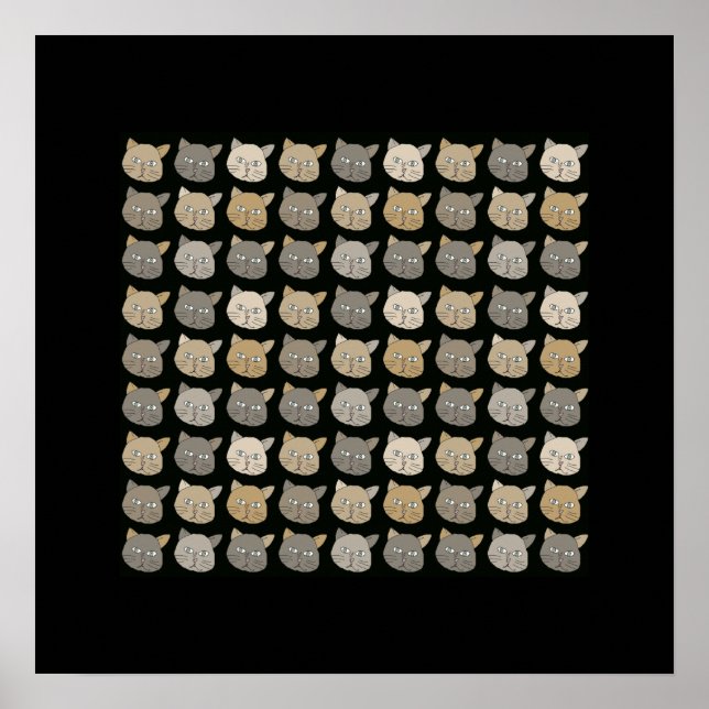 cat walls art poster (Front)