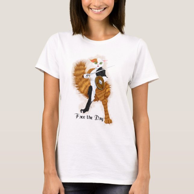 Cat Warrior Calico Grimalkin T-Shirt (Front)