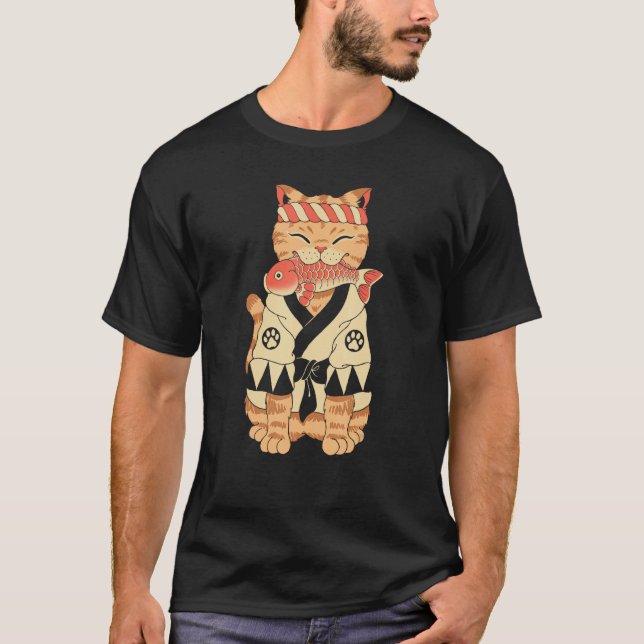 Cat Warrior Meowster T-Shirt (Front)