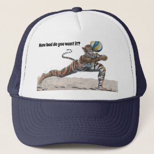Cat Warrior Playing Beach Volleyball Hat