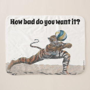 Cat Warrior Volleyball Fantasy Sherpa Blanket