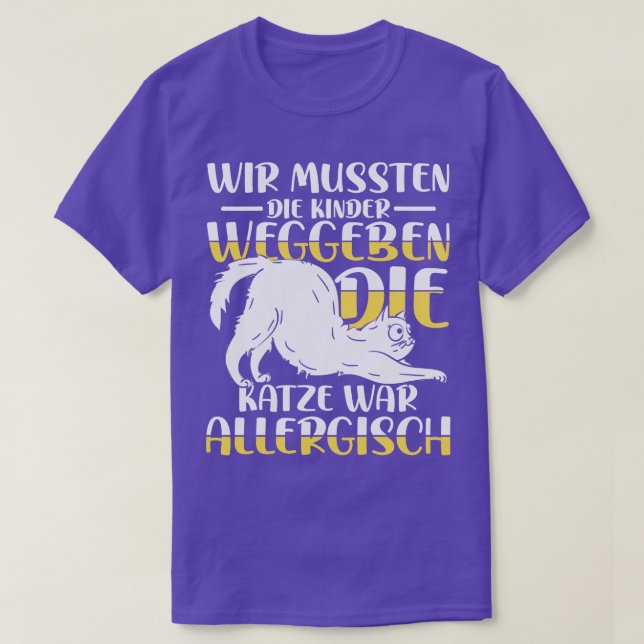 Cat was Allergic T-Shirt (Design Front)
