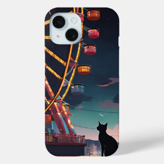 cat watching iPhone 15 case
