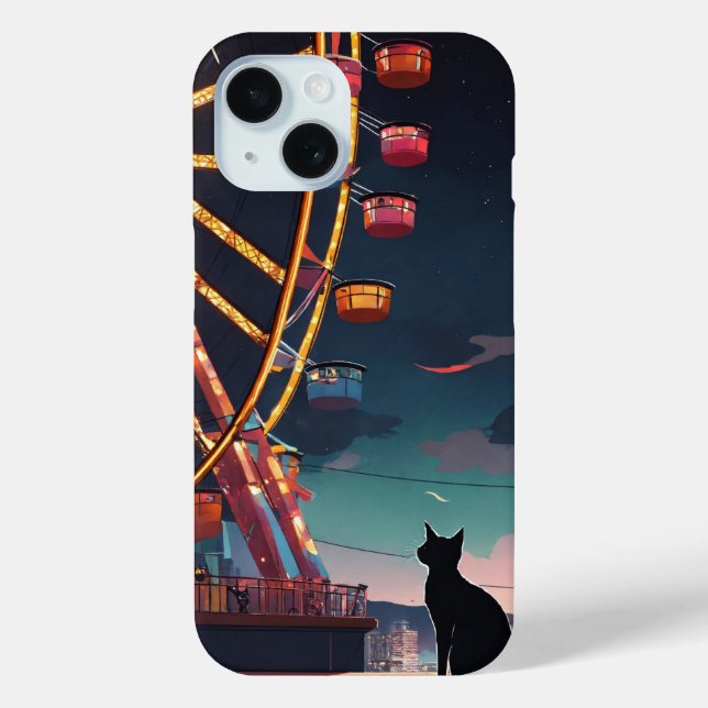 cat watching Case-Mate iPhone case (Back)
