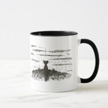 Cat Watching Sunrise Coffee Mug