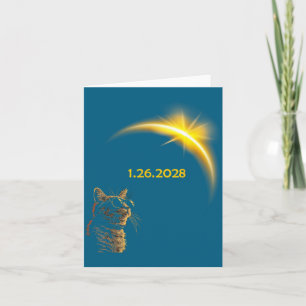 Cat Watching The Solar Eclipse Gles Funny Eclipse Card