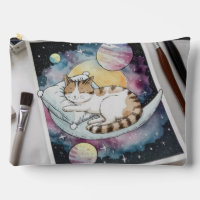 Cat Watercolor Accessory Cosmetic Storage Bag