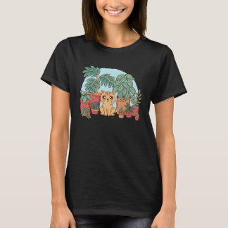 Cat Watering Plants Gardening Gardener Cat Plant T-Shirt