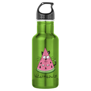 Cat Watermelon Kids Funny Cute 532 Ml Water Bottle