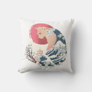 Cat Wave Silhouette Cushion