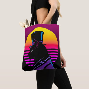 Cat Wearing a Tuxedo and a Hat Artwork   Tote Bag