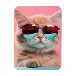 Cat Wearing Aviator Sunglasses Magnet