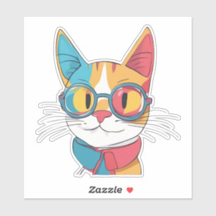 Cat Wearing Glasses Clipart