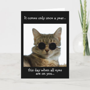 Cat Wearing Sunglasses Card