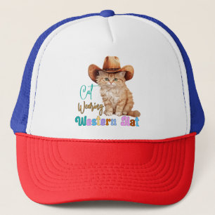 Cat Wearing Western Hat-85246 Trucker Hat