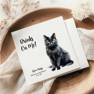 Cat Wedding Cocktail Napkin