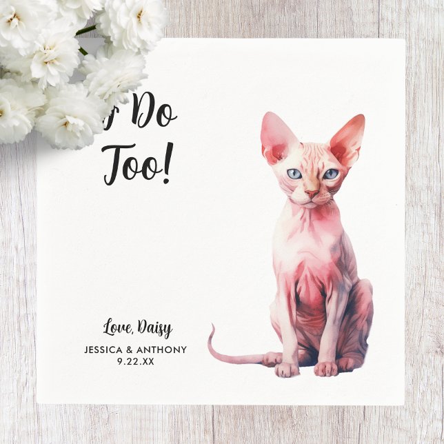 Cat Wedding Cocktail Napkin (Creator Uploaded)