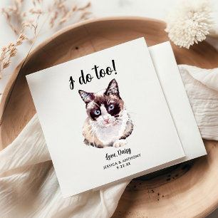 Cat Wedding Cocktail Napkins