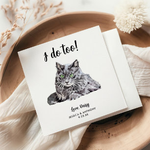 Cat Wedding Cocktail Napkins