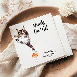 Cat Wedding Cocktail Napkins