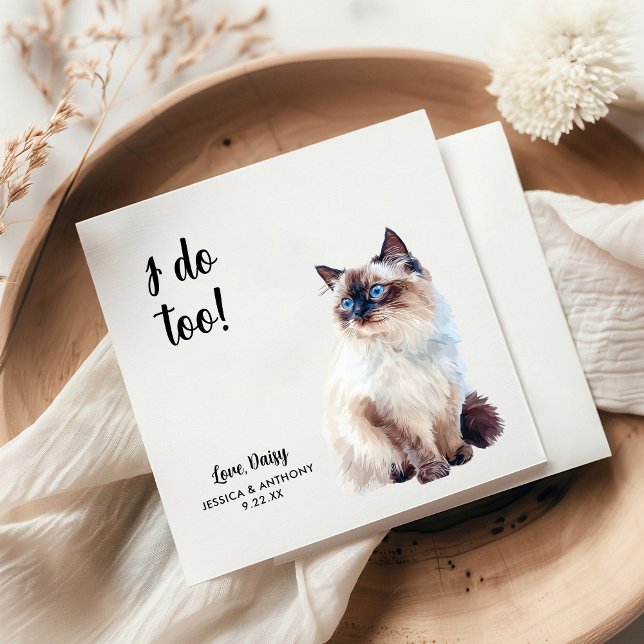 Cat Wedding Cocktail Napkins (Creator Uploaded)