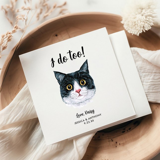 Cat Wedding Cocktail Napkins (Creator Uploaded)