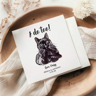 Cat Wedding Cocktail Napkins