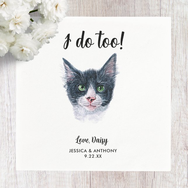 Cat Wedding Cocktail Napkins (Creator Uploaded)