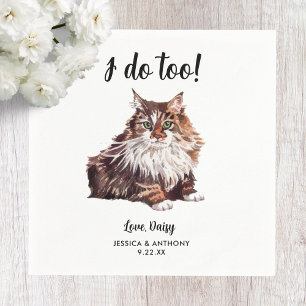 Cat Wedding Cocktail Napkins