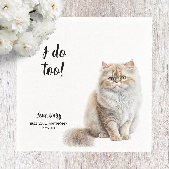 Cat Wedding Cocktail Napkins (Creator Uploaded)
