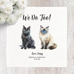 Cat Wedding Cocktail Napkins