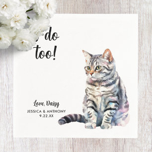 Cat Wedding Cocktail Napkins