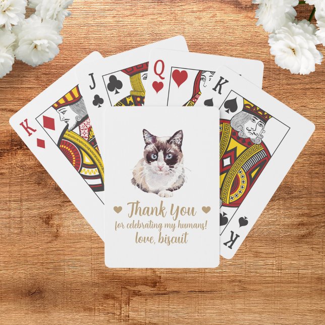 Cat Wedding Favour Playing Cards (Creator Uploaded)