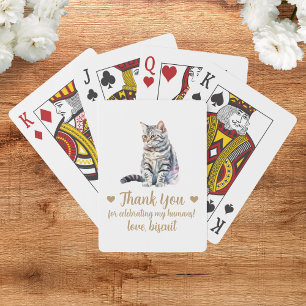 Cat Wedding Favour Playing Cards