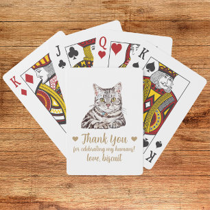 Cat Wedding Favour Playing Cards