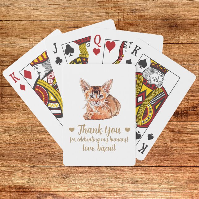 Cat Wedding Favour Playing Cards (Creator Uploaded)