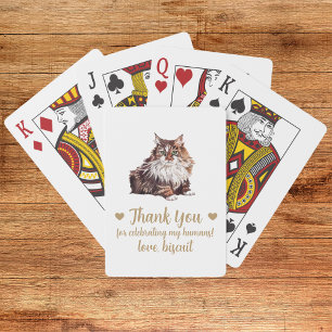 Cat Wedding Favour Playing Cards