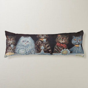 Cat Wedding, Marriage, Bride, Louis Wain Body Cushion