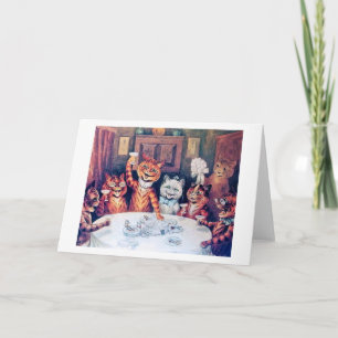 Cat Wedding, Marriage, Bride, Louis Wain Card