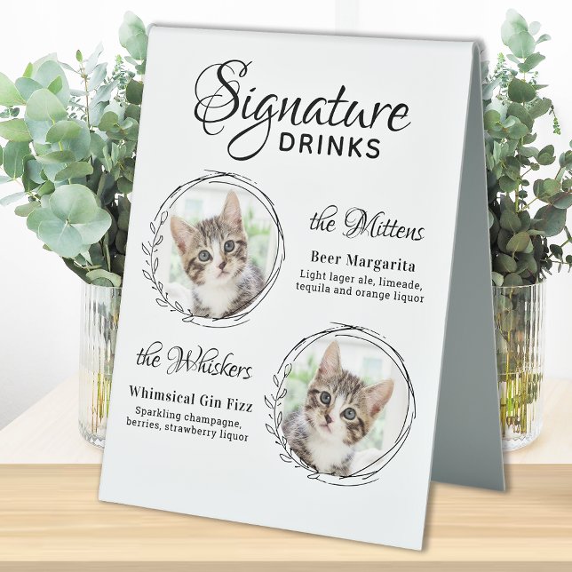 Cat Wedding Signature Drinks 2 Pet Photo Bar  (Creator Uploaded)