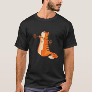 Cat Weight Lifting Gym Fitness Cat T-Shirt