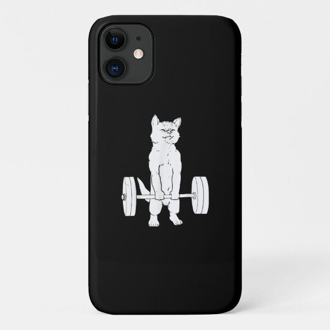 Cat Weightlifting And Gym Case-Mate iPhone Case (Back)