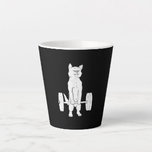 Cat Weightlifting And Gym Latte Mug