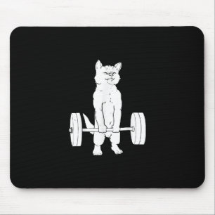 Cat Weightlifting And Gym Mouse Pad
