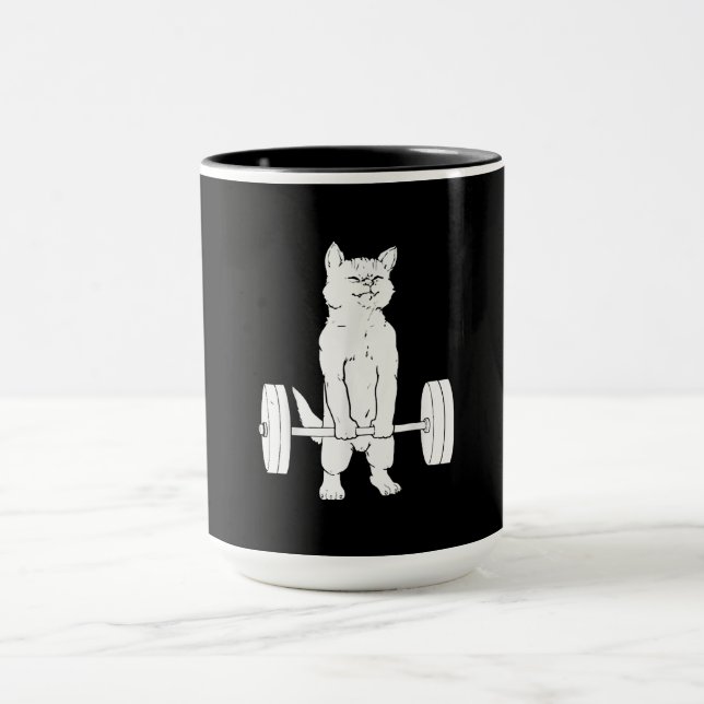 Cat Weightlifting And Gym Mug (Center)