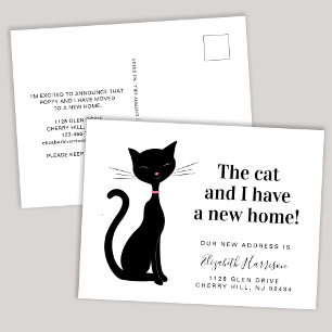 Cat We've Moved New Address Announcement Postcard