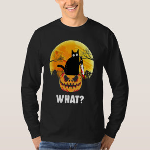 Cat What Black Cat Murderous Cat With Knife T-Shirt