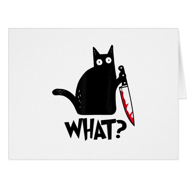 Cat What_ Funny Black Cat  (Front Horizontal)