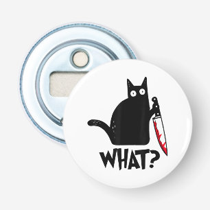 Cat What_ Funny Black Cat Bottle Opener