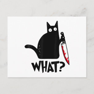 Cat What_ Funny Black Cat  Enclosure Card